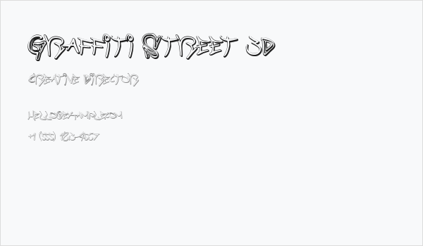 Graffiti Street 3D Business Card