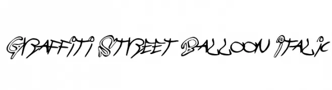 Graffiti Street Balloon Italic  フリーフォントのダウンロード