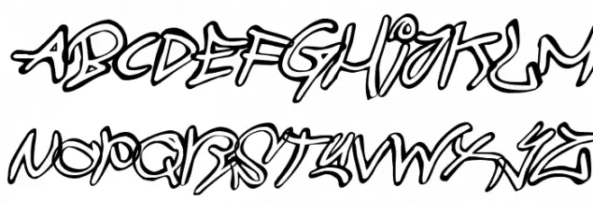 Graffiti Street Balloon Italic Font UPPERCASE