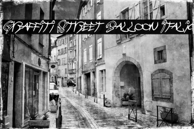 Graffiti Street Balloon Italic Fuentes examples