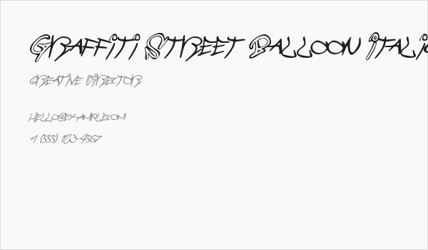 Graffiti Street Balloon Italic Business Card