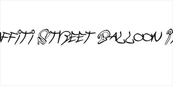Graffiti Street Balloon Italic Logo