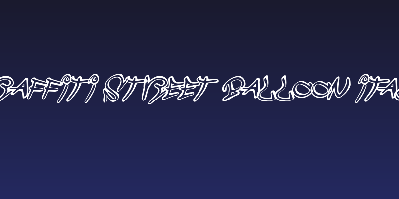 Graffiti Street Balloon Italic Social Header