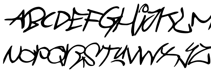 Graffiti Street Balloon Italic Font LOWERCASE