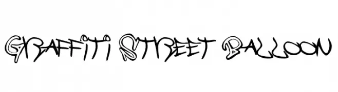 Graffiti Street Balloon  Frei Schriftart Herunterladen