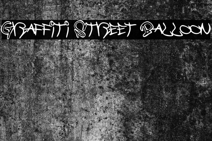 Graffiti Street Balloon Font examples