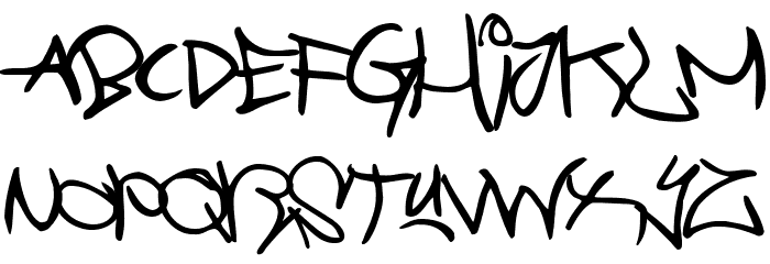 Graffiti Street Balloon Font LOWERCASE