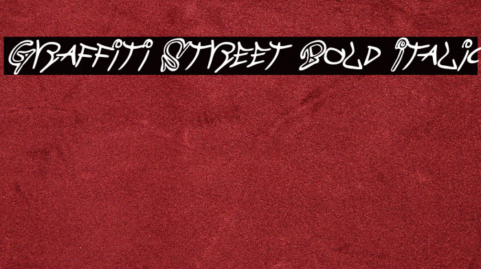Graffiti Street Bold Italic Font examples