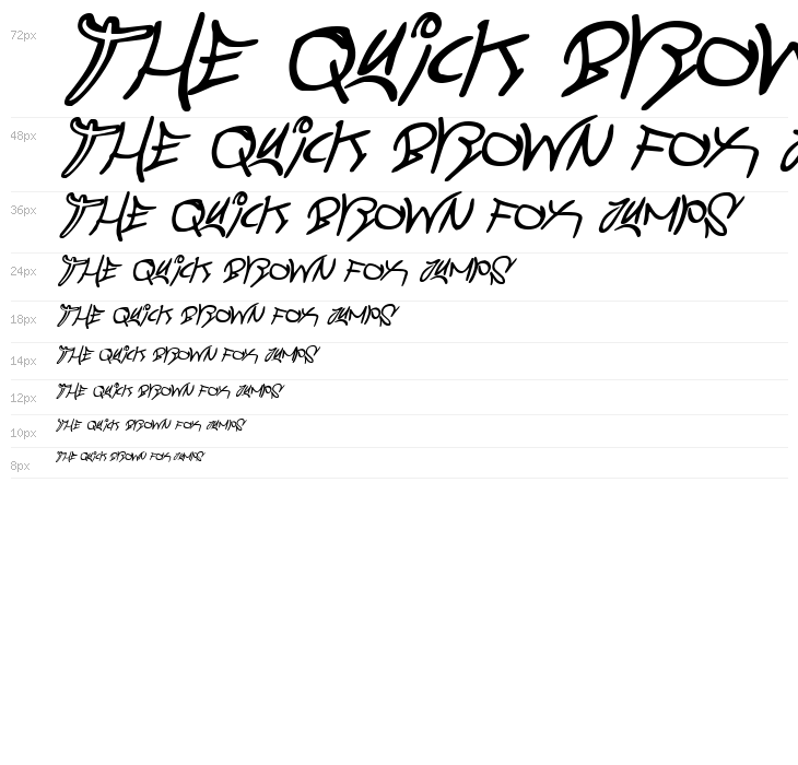 Graffiti Street Bold Italic Waterfall