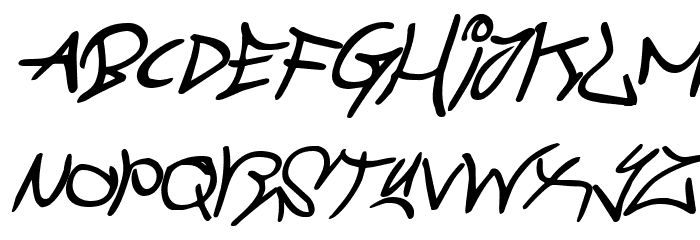Graffiti Street Bold Italic Font LOWERCASE