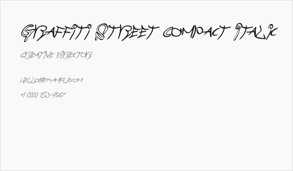 Graffiti Street Compact Italic Business Card