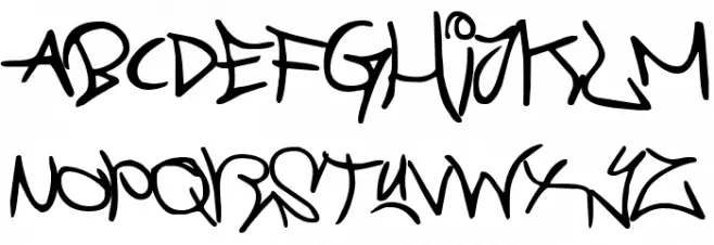 Graffiti Street Compact Schriftart Kleinbuchstaben