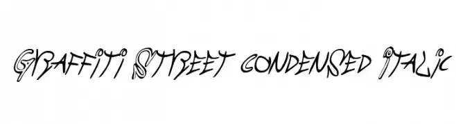 Graffiti Street Condensed Italic  フリーフォントのダウンロード