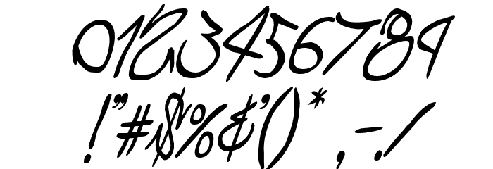 Graffiti Street Condensed Italic Font OTHER CHARS
