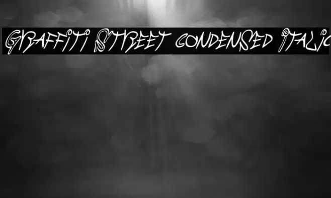 Graffiti Street Condensed Italic Schriftart examples