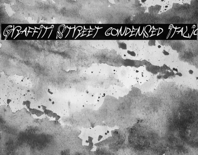 Graffiti Street Condensed Italic Schriftart examples