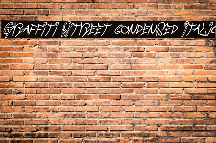 Graffiti Street Condensed Italic Font examples