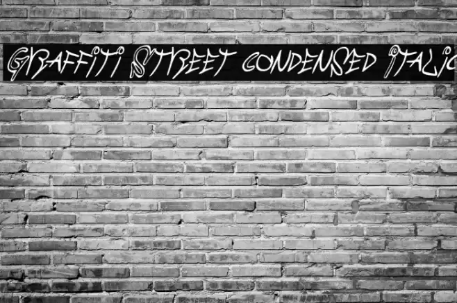 Graffiti Street Condensed Italic Schriftart examples