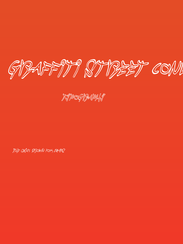 Graffiti Street Condensed Italic Poster