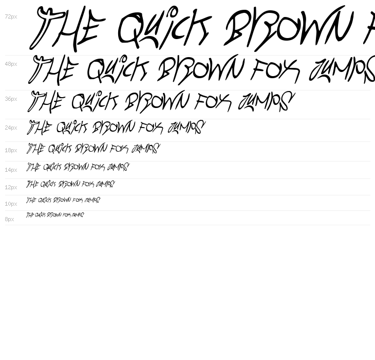 Graffiti Street Condensed Italic Waterfall
