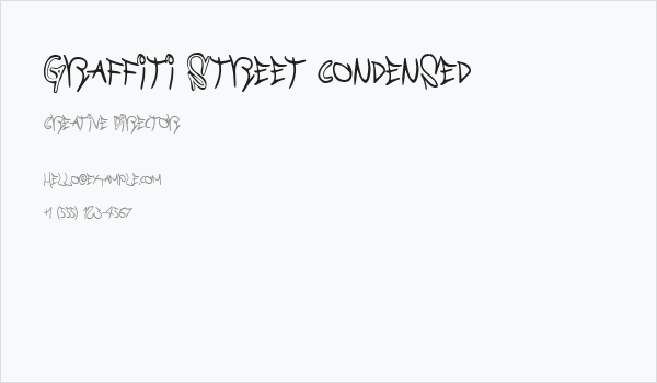 Graffiti Street Condensed Business Card