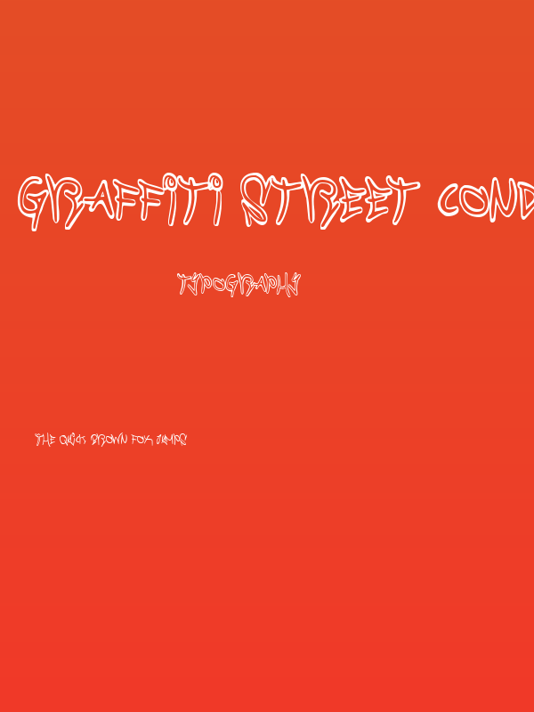 Graffiti Street Condensed Poster