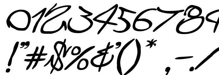 Graffiti Street Expanded Italic フォント その他の文字