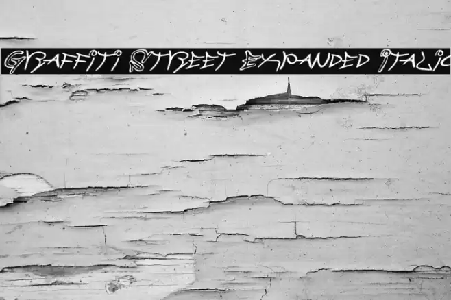 Graffiti Street Expanded Italic फ़ॉन्ट examples