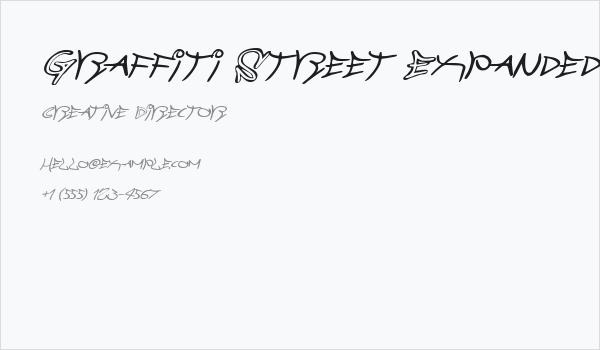 Graffiti Street Expanded Italic Business Card