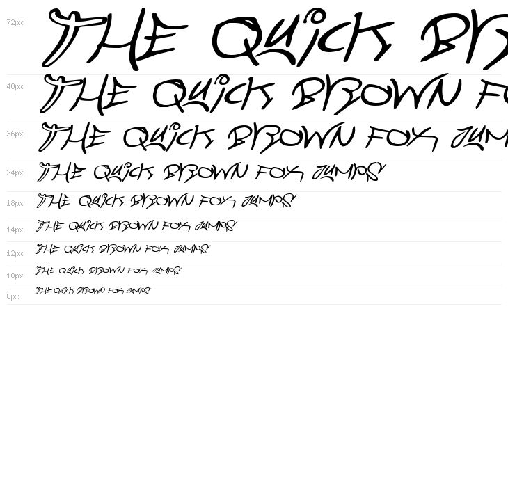 Graffiti Street Expanded Italic Waterfall