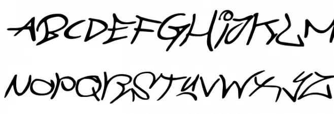 Graffiti Street Expanded Italic Font Litere mici
