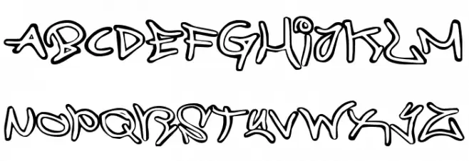 Graffiti Street Expanded Schriftart Groß