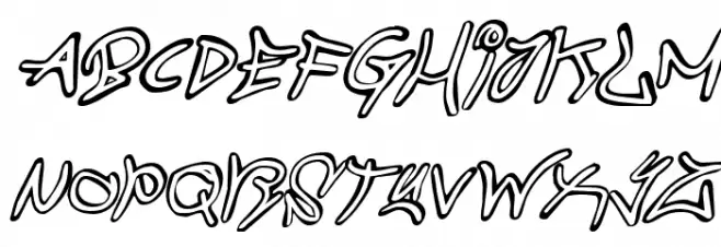 Graffiti Street Italic 字体 大写