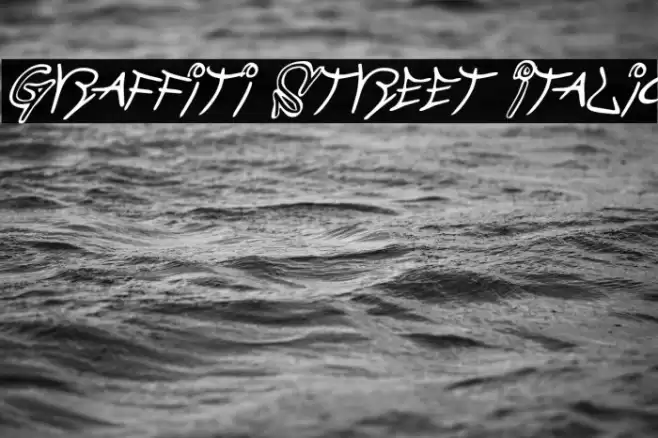 Graffiti Street Italic Schriftart examples
