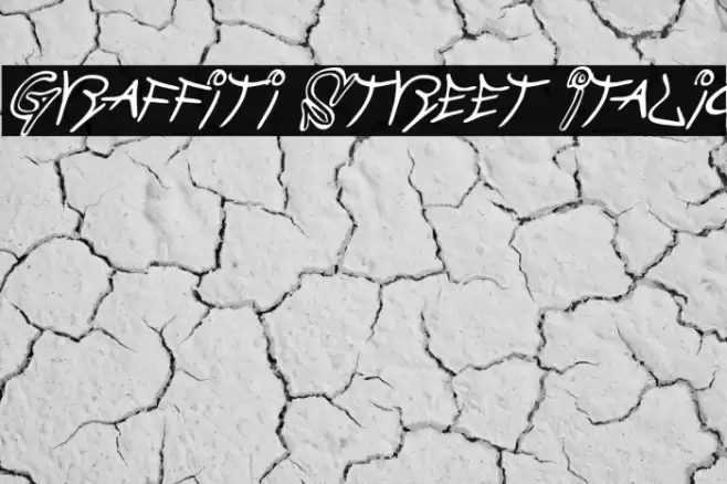 Graffiti Street Italic Schriftart examples