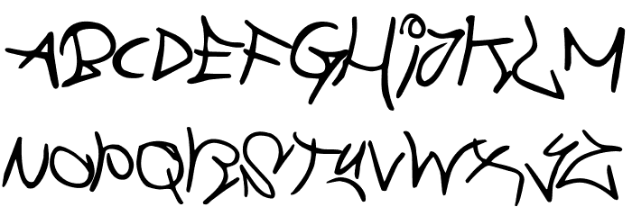 Graffiti Street Rotated 2 Шрифта строчной