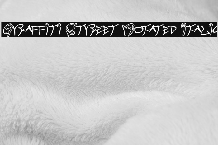 Graffiti Street Rotated Italic Font examples