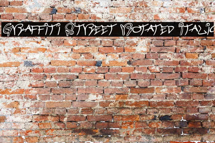 Graffiti Street Rotated Italic Font examples