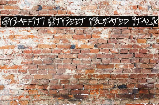 Graffiti Street Rotated Italic Example 2