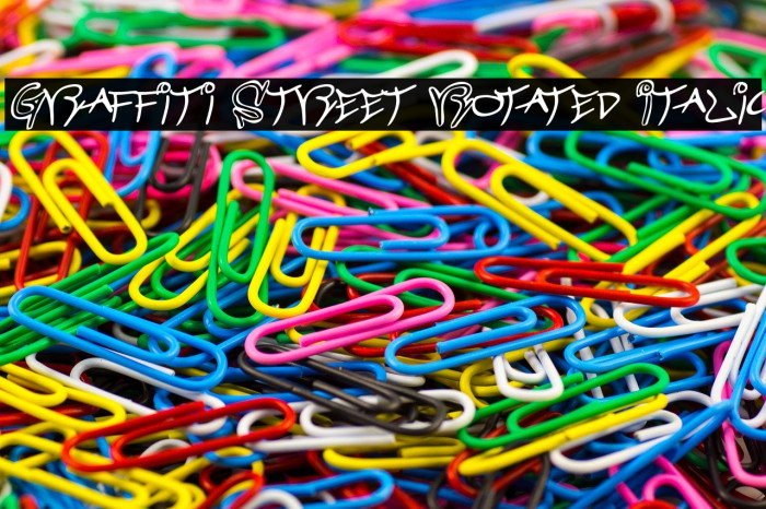 Graffiti Street Rotated Italic Font examples