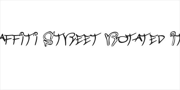 Graffiti Street Rotated Italic Logo