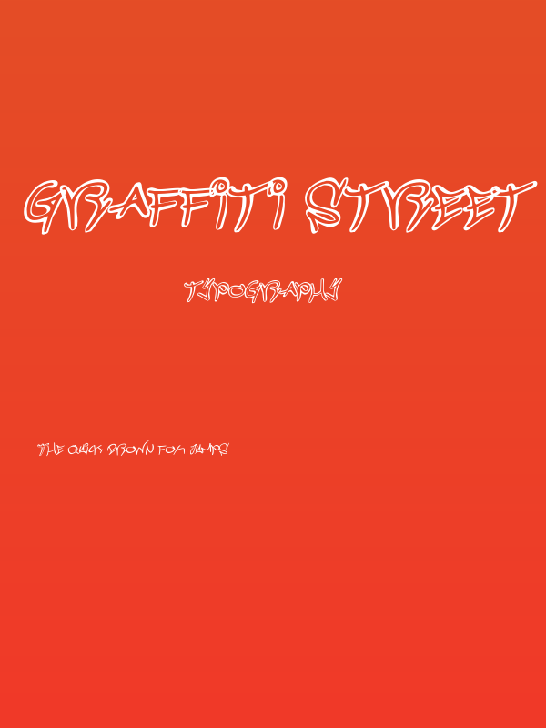 Graffiti Street Rotated Italic Poster