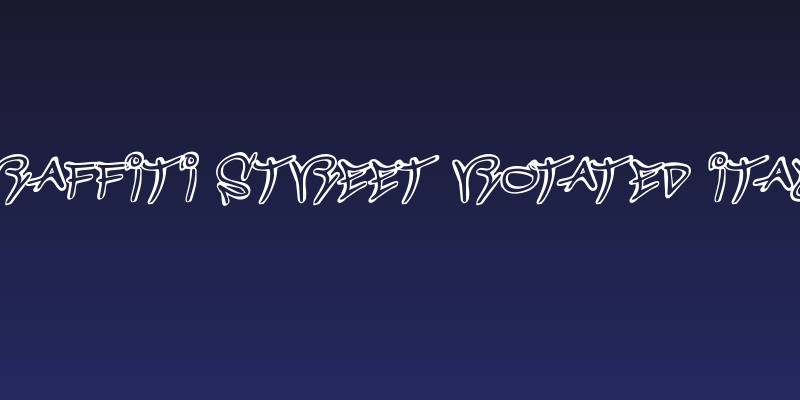 Graffiti Street Rotated Italic Social Header