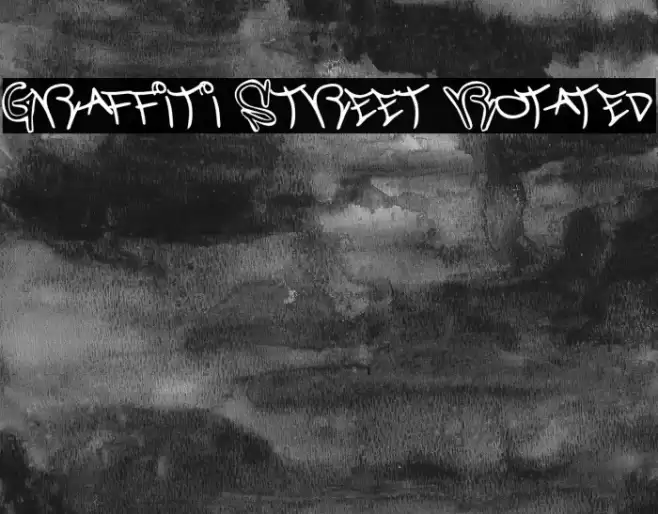 Graffiti Street Rotated Font examples