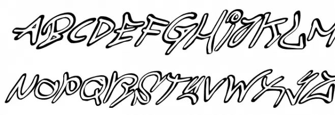 Graffiti Street Super-Italic Fonte MAIÚSCULAS