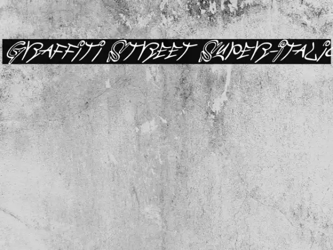 Graffiti Street Super-Italic Font examples