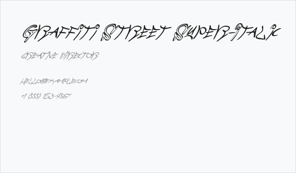 Graffiti Street Super-Italic Business Card
