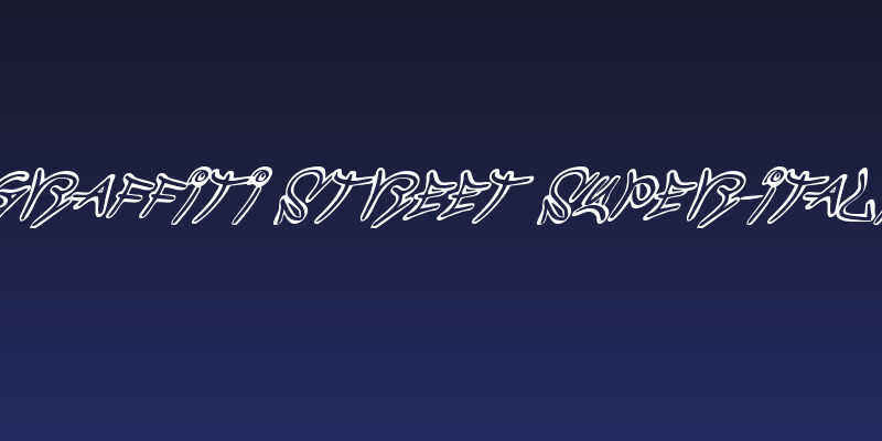 Graffiti Street Super-Italic Social Header