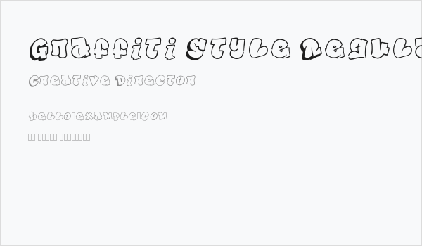 Graffiti Style Regular Business Card