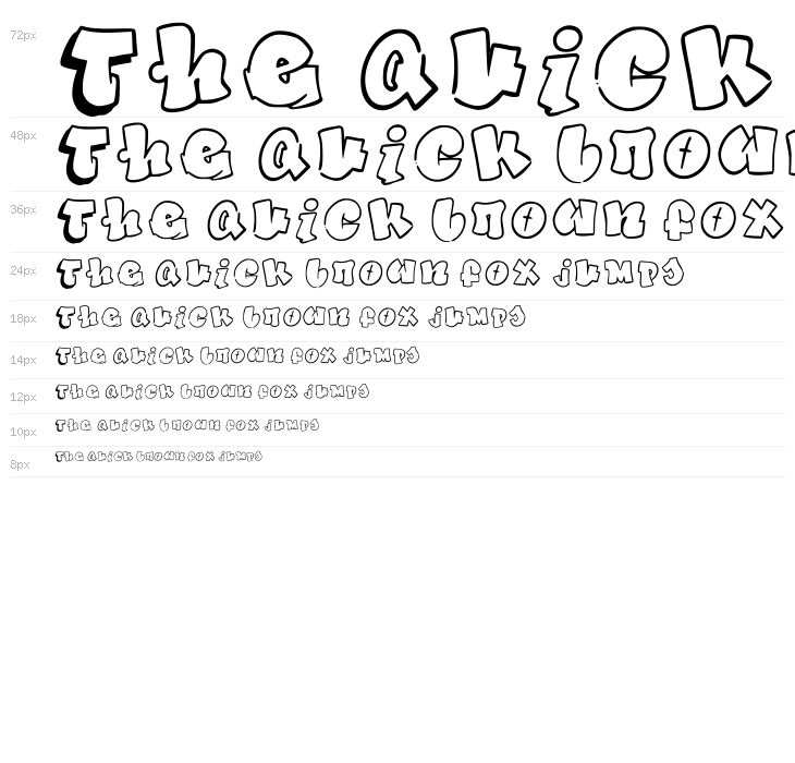 Graffiti Style Regular Waterfall